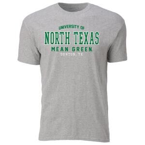 University of North Texas UNT Gray Logo Short Sleeve Relaxed T-Shirt- Size Large